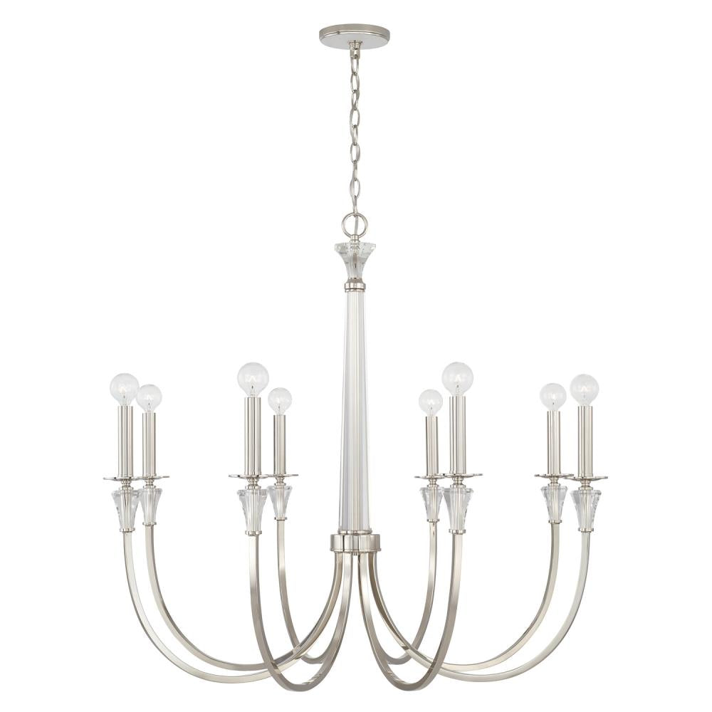 Capital Lighting LAURENT 441881PN Chandelier Traditional - Polished Nickel