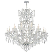 Crystorama Maria Theresa 4424-CH-CL-SAQ – 46 Inch – 25 Light – Chandelier – Clear Crystal – Polished Chrome – Dry Rated