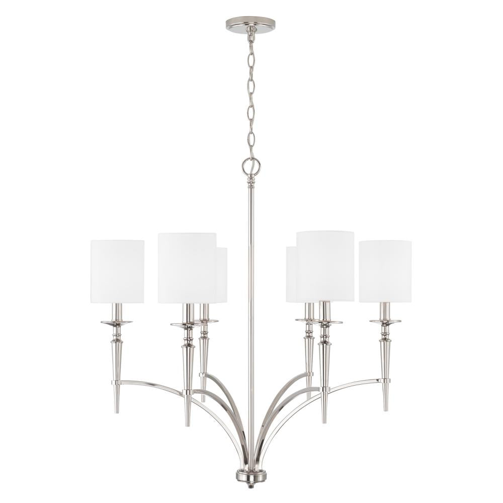 Capital Lighting ABBIE 442661PN-701 Chandelier Transitional - Polished Nickel