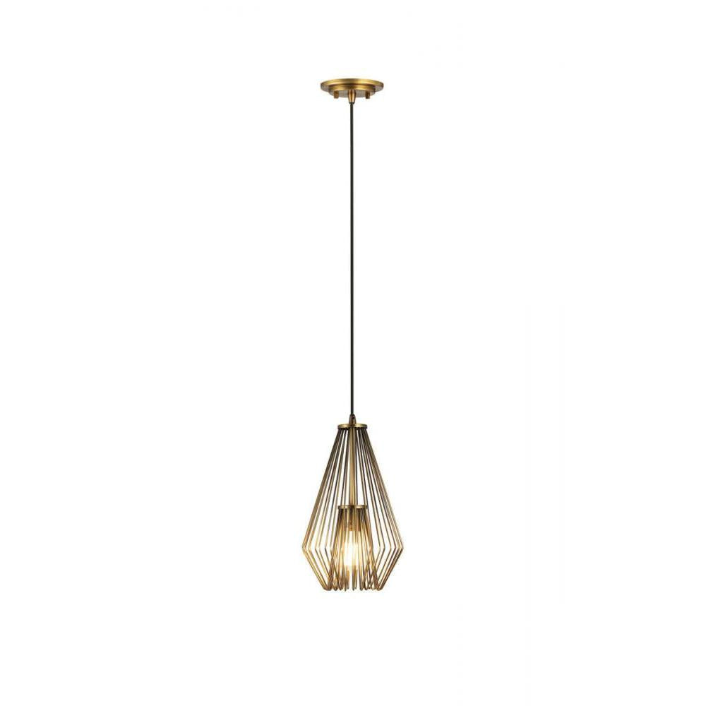 1 Light Pendant-Rubbed Brass