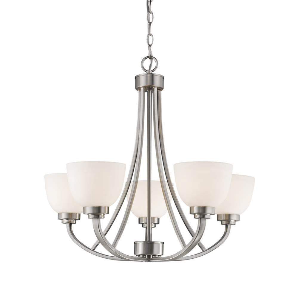 Z-Lite Lighting NICKEL TONES 443-5-BN Chandelier - Nickel