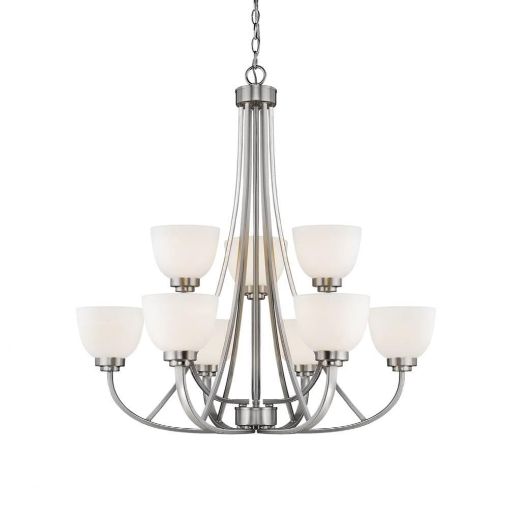 Z-Lite Lighting NICKEL TONES 443-9-BN Chandelier - Nickel