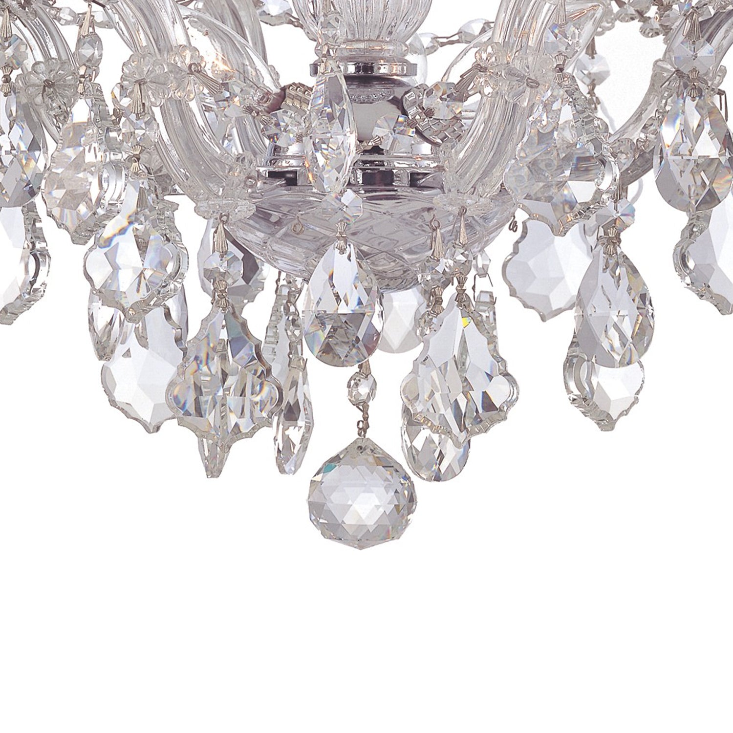 Crystorama Maria Theresa 4430-CH-CL-MWP – 13.5 Inch – 3 Light – Semi Flush Mount Light – Clear Crystal – Polished Chrome – Dry Rated