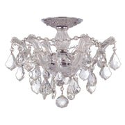 Crystorama 4430-CH-CL-S Maria Theresa 3 Light Swarovski Strass Crystal Semi Flush Mount, UL Dry Rated, Polished Chrome