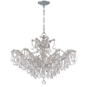 Crystorama Maria Theresa 4439-CH-CL-MWP – 29 Inch – 6 Light – Chandelier – Clear Crystal – Polished Chrome – Damp Rated