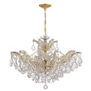 Crystorama Maria Theresa 4439-GD-CL-SAQ – 29 Inch – 6 Light – Chandelier – Clear Crystal – Gold – Damp Rated