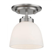 1 Light Flush Mount Light-Matte Opal