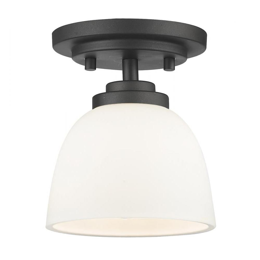 1 Light Flush Mount Light-Matte Opal