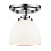 1 Light Flush Mount Light-Matte Opal