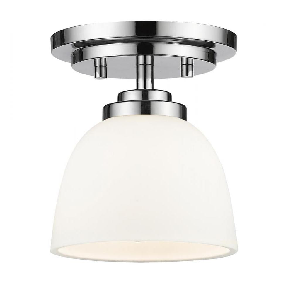 1 Light Flush Mount Light-Matte Opal
