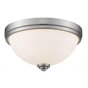 2 Light Flush Mount Light-Matte Opal