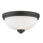 2 Light Flush Mount Light-Matte Opal