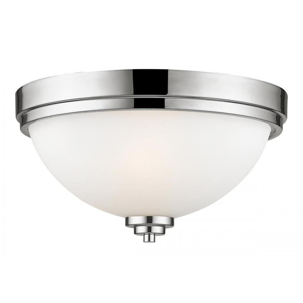 2 Light Flush Mount Light-Matte Opal