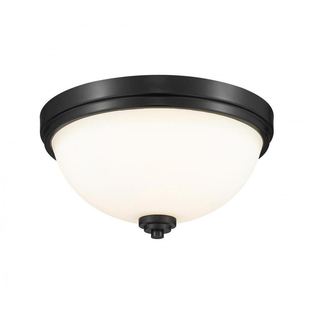 2 Light Flush Mount Light-Matte Opal