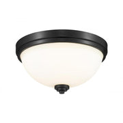 2 Light Flush Mount Light-Matte Opal