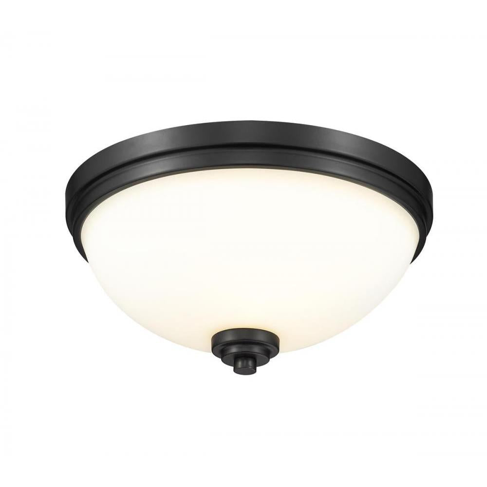 3 Light Flush Mount Light-Matte Opal
