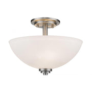 3 Light Semi Flush Mount Light-Matte Opal