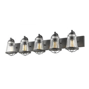 5 Light Vanity-Clear Seedy