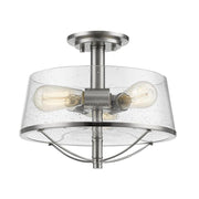 3 Light Semi Flush Mount Light-Clear Seedy