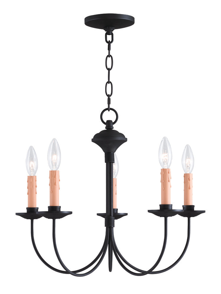 Livex Lighting HERITAGE 4455-04 Chandelier Traditional - Black