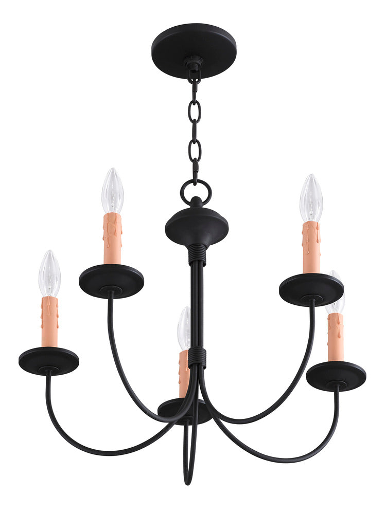 Livex Lighting HERITAGE 4455-04 Chandelier Traditional - Black