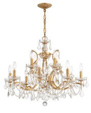 Crystorama Filmore 4456-GA-CL-MWP – 29 Inch – 12 Light – Chandelier – Clear Crystal – Antique Gold – Dry Rated