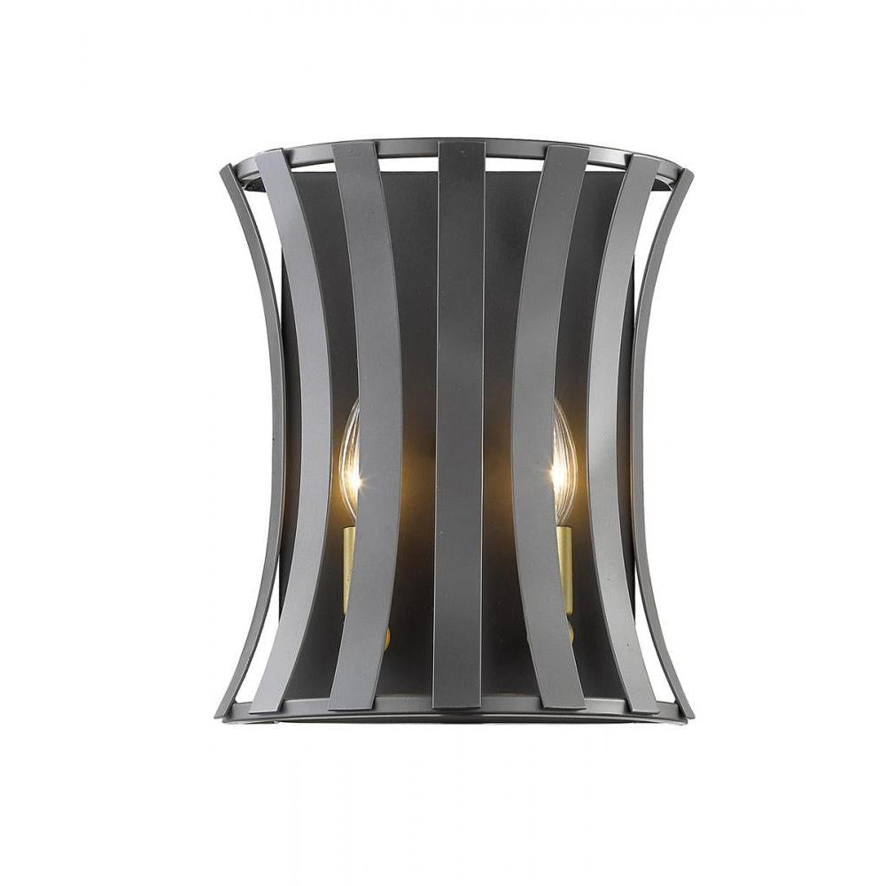 2 Light Wall Sconce-Bronze Gold