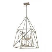 8 Light Chandelier-Antique Silver