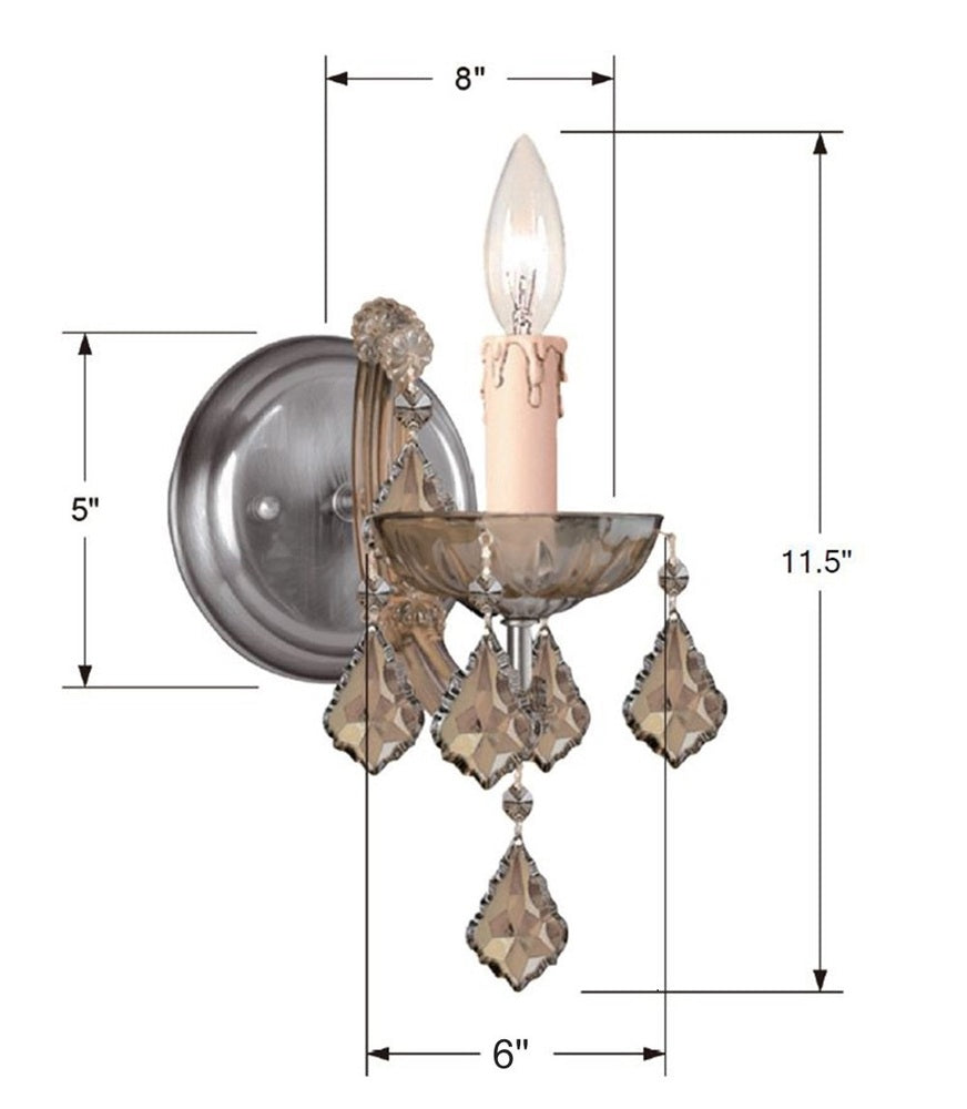 Crystorama MARIA THERESA 4471-AB-GT-MWP Sconce Americana - Antique Brass