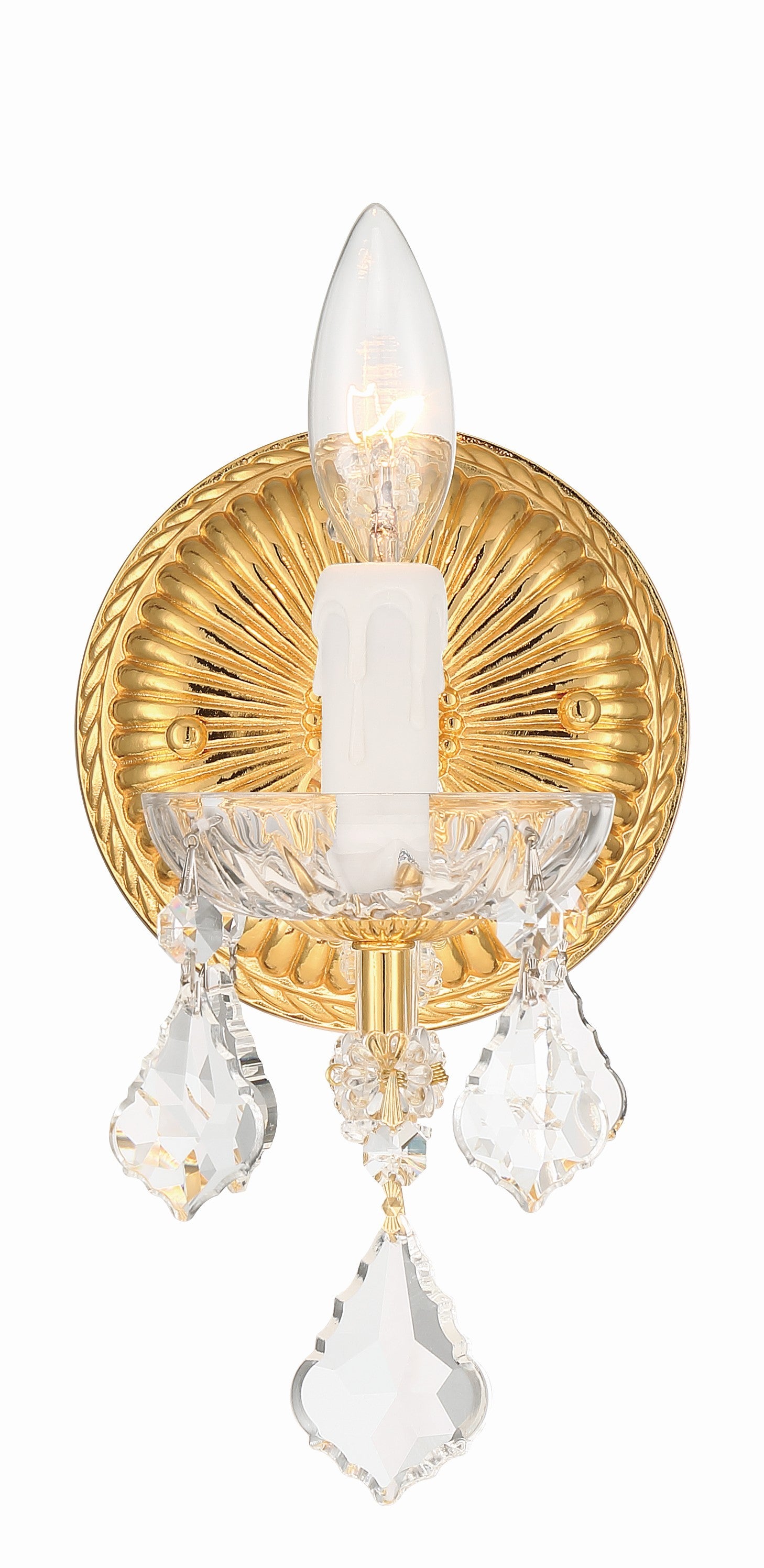 Crystorama Maria Theresa 4471-GD-CL-MWP – 6 Inch – 1 Light – Sconce – Clear Crystal – Gold – Dry Rated