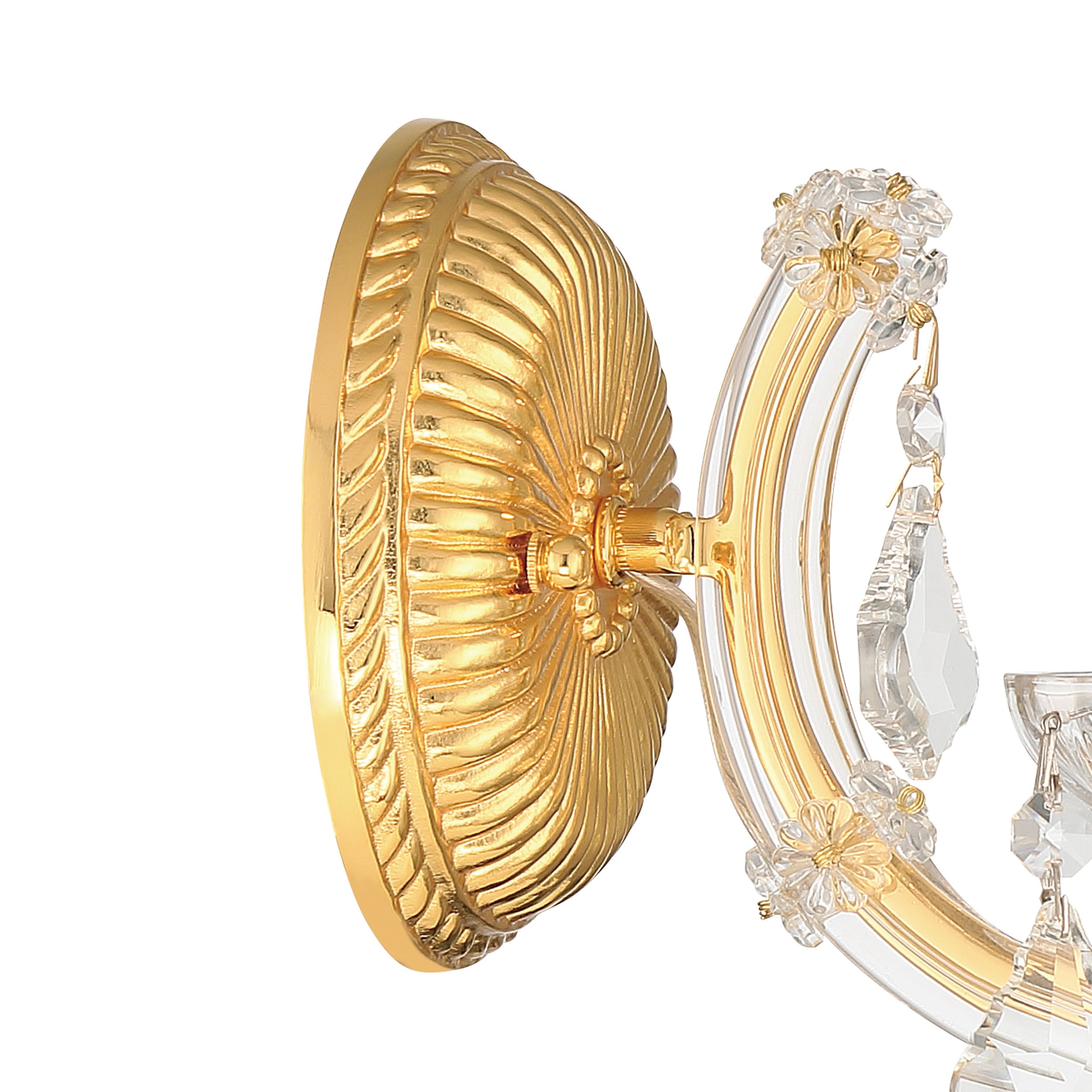 Crystorama Maria Theresa 4471-GD-CL-MWP – 6 Inch – 1 Light – Sconce – Clear Crystal – Gold – Dry Rated