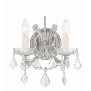 Crystorama Maria Theresa 4472-CH-CL-I – 10.5 Inch – 2 Light – Sconce – Clear Crystal – Polished Chrome – Dry Rated