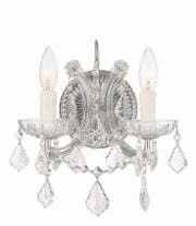 Crystorama Maria Theresa 4472-CH-CL-MWP – 10.5 Inch – 2 Light – Sconce – Clear Crystal – Polished Chrome – Dry Rated