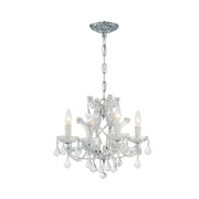 Crystorama Maria Theresa 4474-CH-CL-I – 16.5 Inch – 4 Light – Chandelier – Clear Crystal – Polished Chrome – Dry Rated