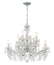 Crystorama Maria Theresa 4479-CH-CL-MWP – 29 Inch – 12 Light – Chandelier – Clear Crystal – Polished Chrome – Damp Rated