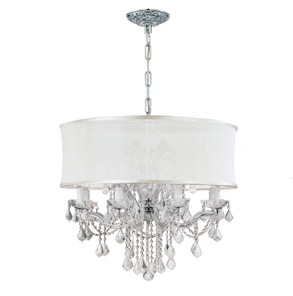 Crystorama BRENTWOOD 4489-CH-SMW-CL-S Chandelier Contemporary - Polished Chrome