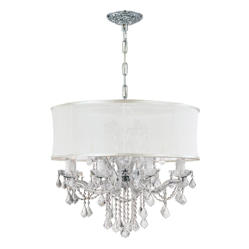 Crystorama BRENTWOOD 4489-CH-SMW-CLM Chandelier Contemporary - Polished Chrome