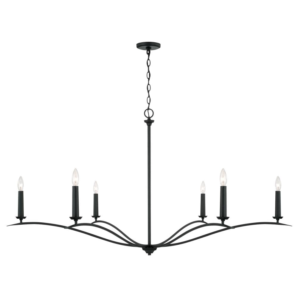 Capital Lighting GRADY 450661BI Chandelier Transitional - Black Iron