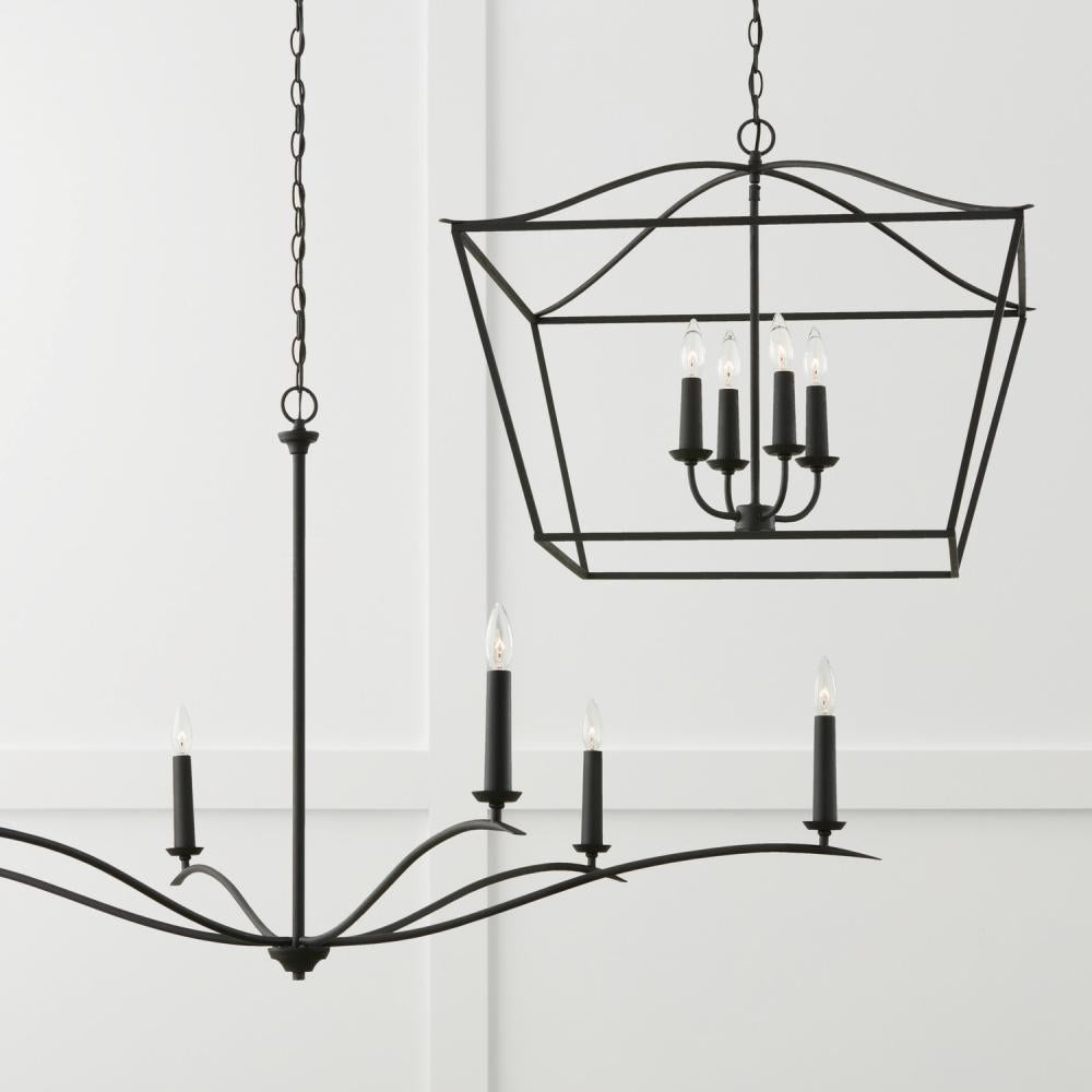 Capital Lighting GRADY 450661BI Chandelier Transitional - Black Iron