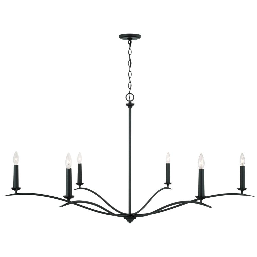 Capital Lighting GRADY 450661BI Chandelier Transitional - Black Iron