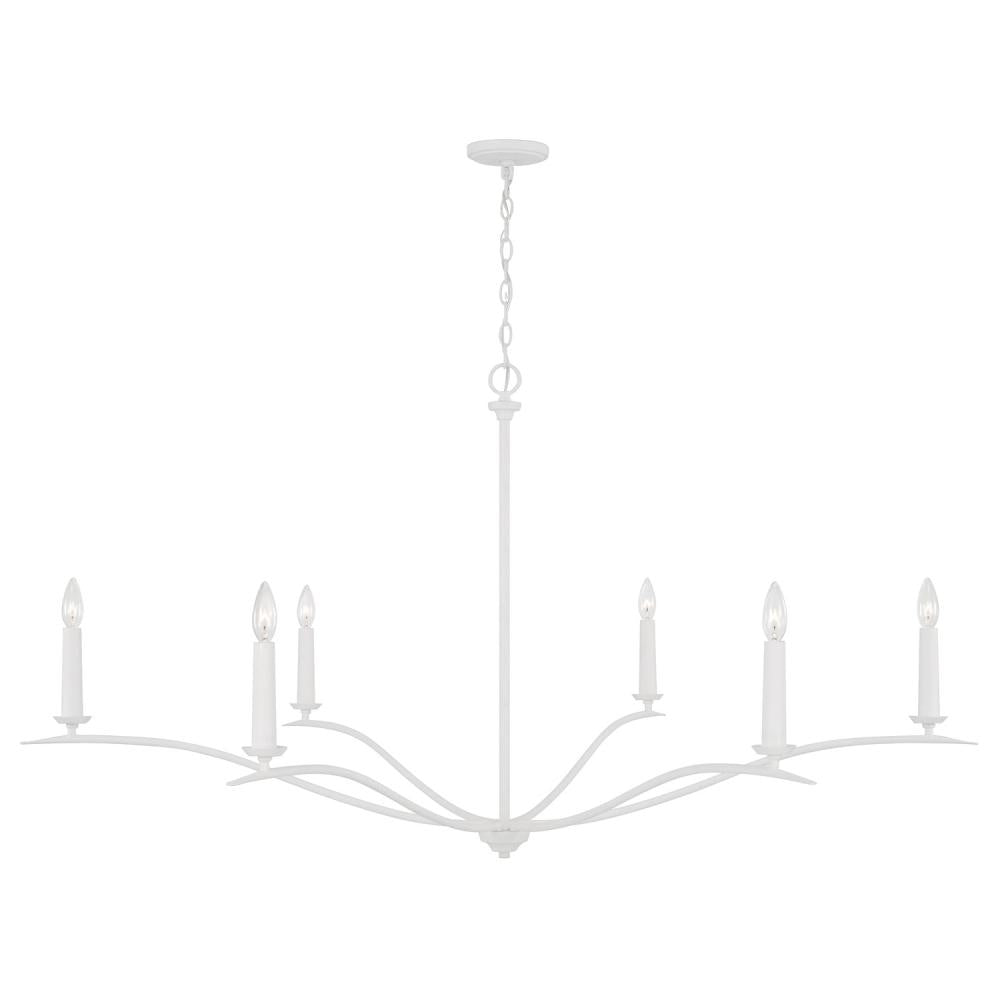 Capital Lighting GRADY 450661XW Chandelier Transitional - Textured White