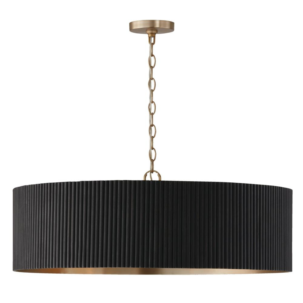 Capital Lighting DONOVAN 450741KR Chandelier Transitional - Black Stain And Matte Brass