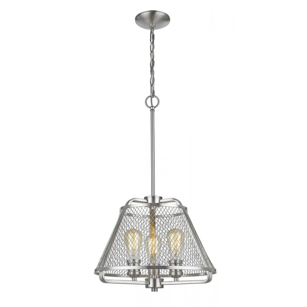 3 Light Pendant-Brushed Nickel