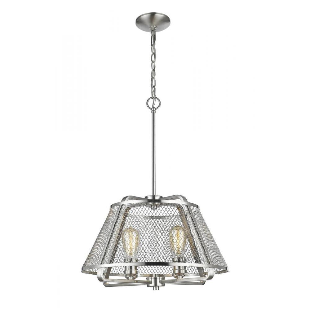 4 Light Pendant-Brushed Nickel