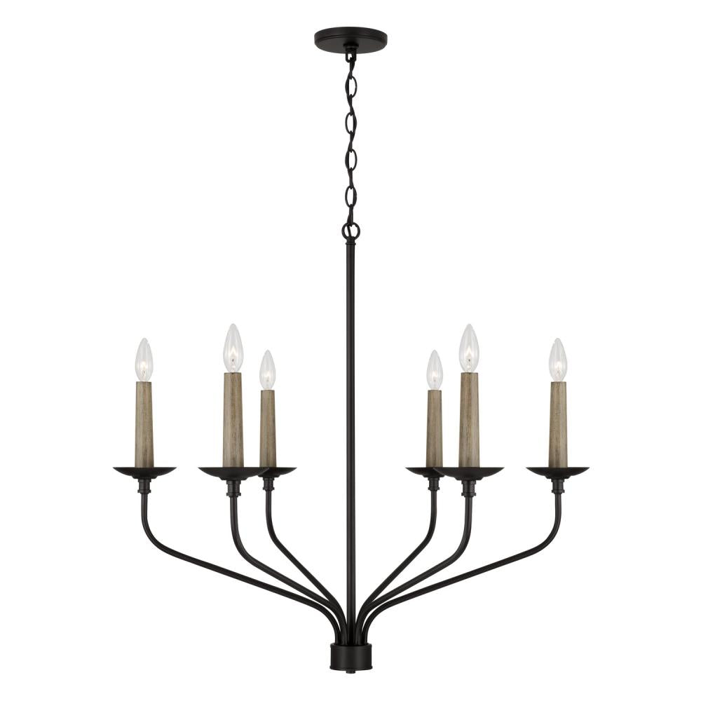 Capital Lighting WILDER 451561MB Chandelier Farm House - Matte Black