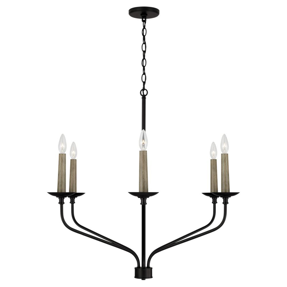 Capital Lighting WILDER 451561MB Chandelier Farm House - Matte Black