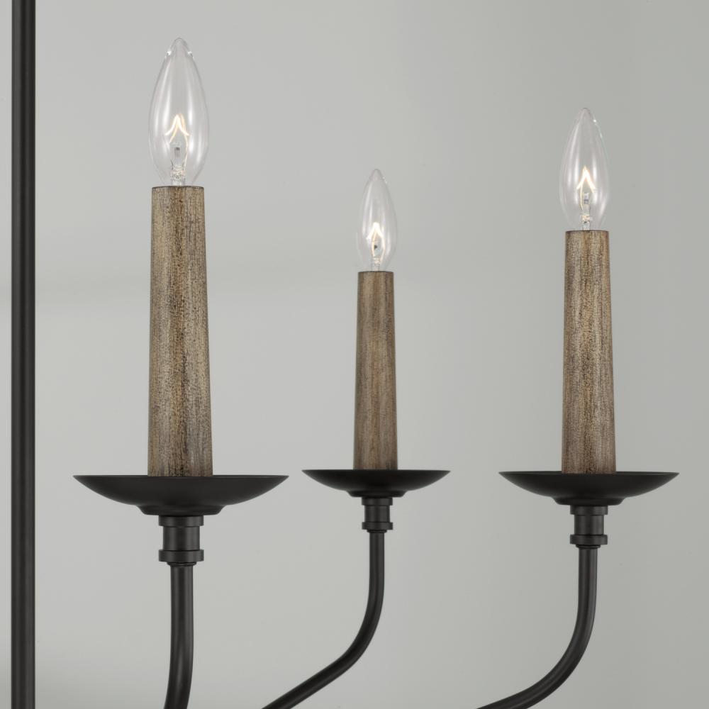 Capital Lighting WILDER 451561MB Chandelier Farm House - Matte Black