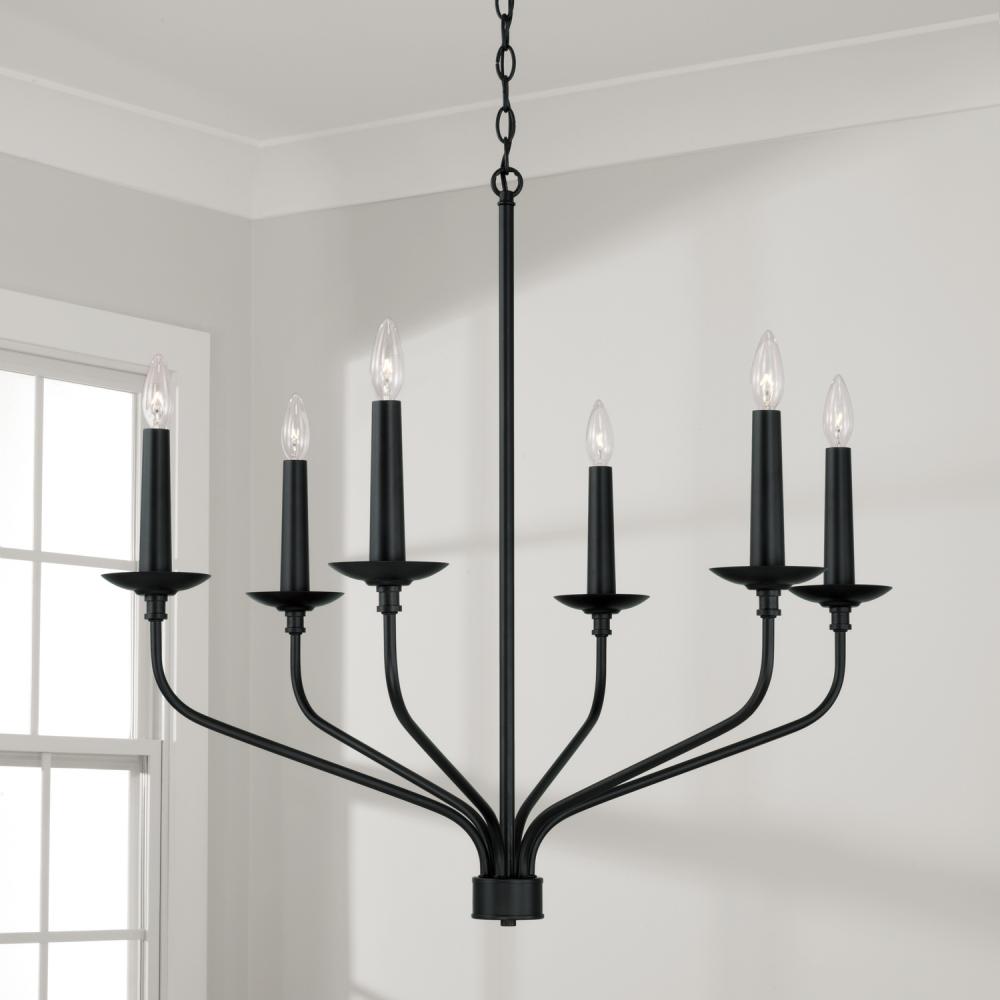 Capital Lighting WILDER 451561MB Chandelier Farm House - Matte Black