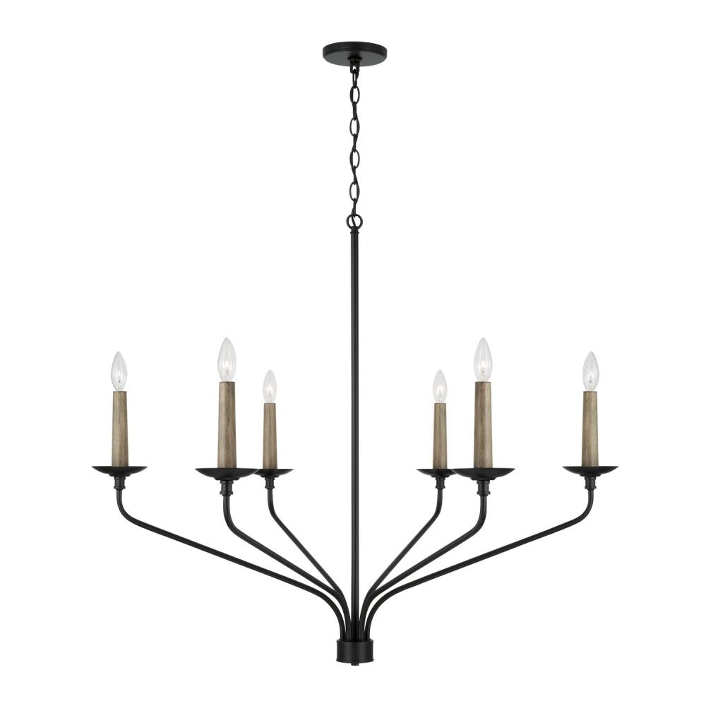 Capital Lighting WILDER 451562MB Chandelier Farm House - Matte Black