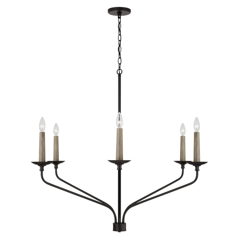 Capital Lighting WILDER 451562MB Chandelier Farm House - Matte Black